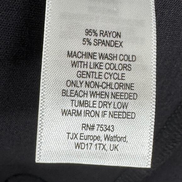 Donna Ricco Fit and Flare Sleeveless Dress LBD Black Stretch Knit  Knee Length L - Picture 6 of 7